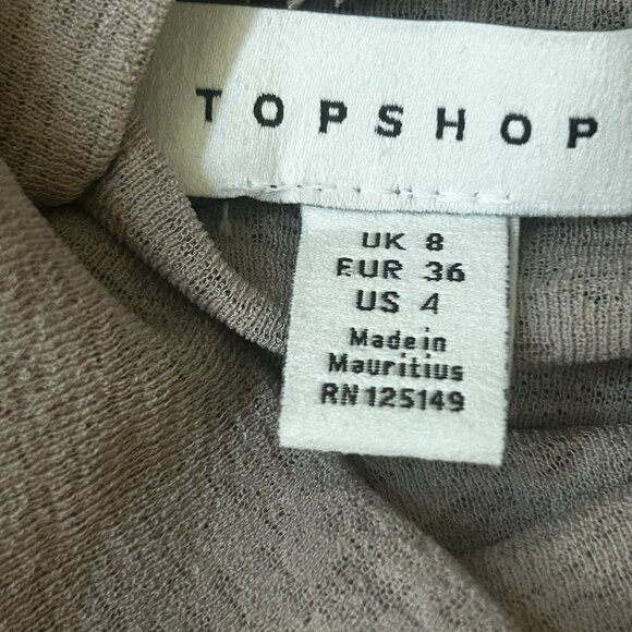 NWOT TopShop Sheer Mesh Turtleneck Top - Picture 5 of 6